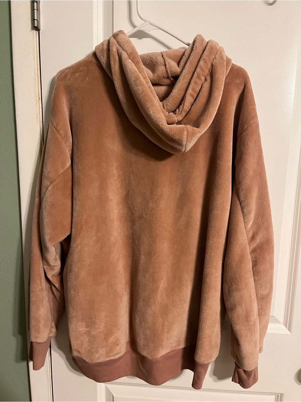 Express Plush Half-Zip Hoodie in Blush - Picture 3 of 3